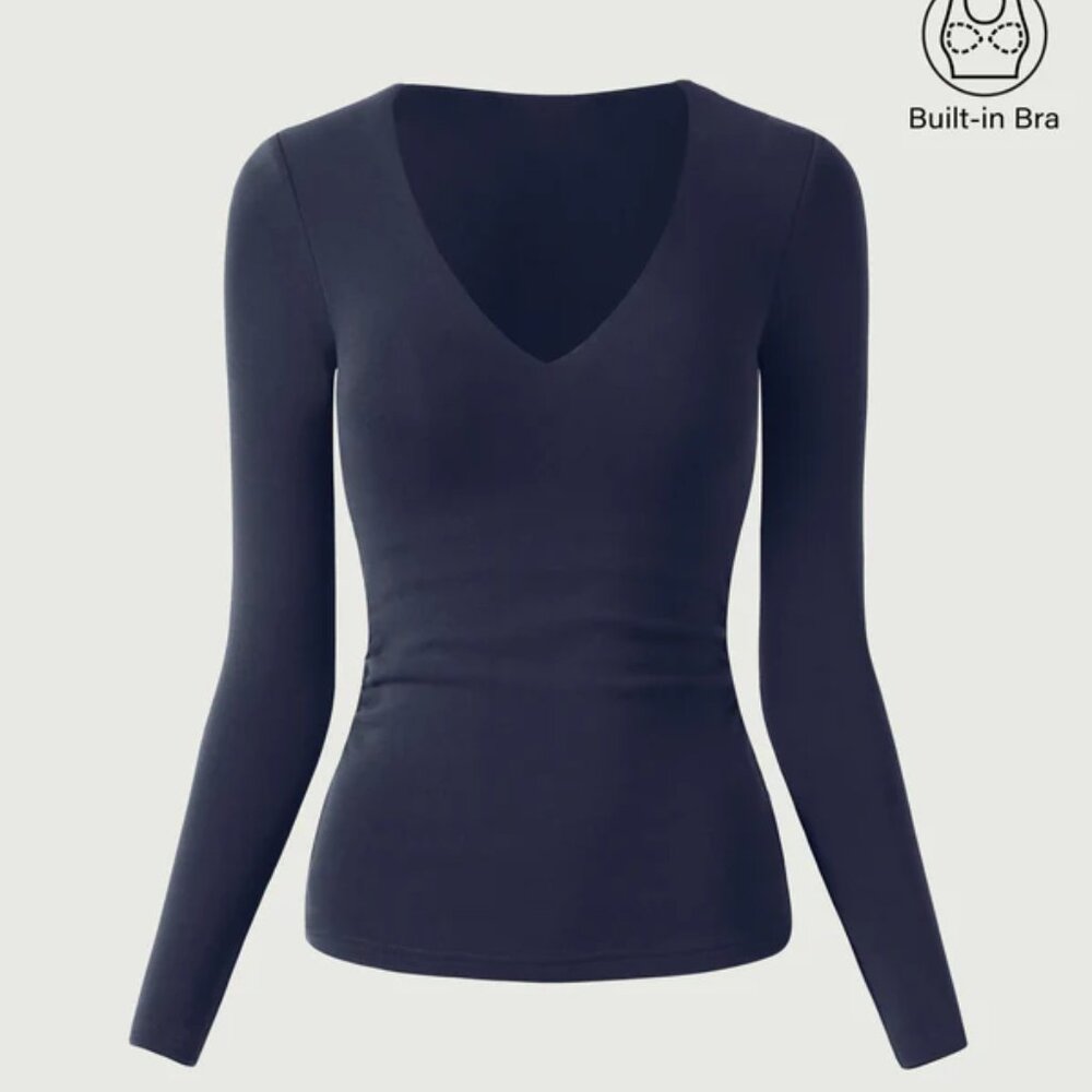 NWT OGL Eco-Mousse®2.0 V-Neck Ruched Sides Brami Top